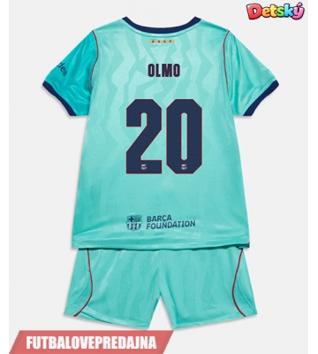 Lacne Dětský Futbalové dres Barcelona Dani Olmo #20 2026-27 Krátky Rukáv - Tretina (+ trenírky)